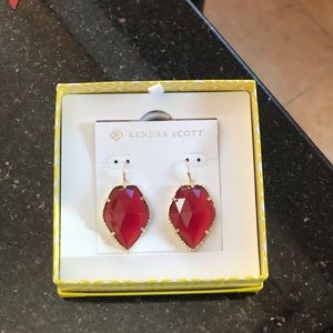 Kendra Scott Red Stone Earrings